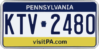 PA license plate KTV2480