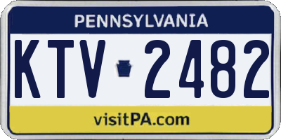 PA license plate KTV2482