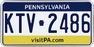 PA license plate KTV2486