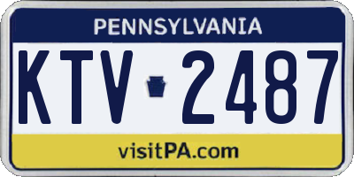 PA license plate KTV2487