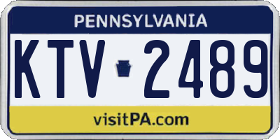 PA license plate KTV2489
