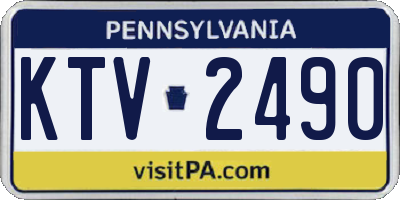 PA license plate KTV2490