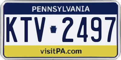 PA license plate KTV2497
