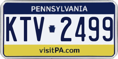 PA license plate KTV2499