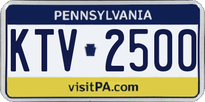 PA license plate KTV2500