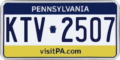 PA license plate KTV2507
