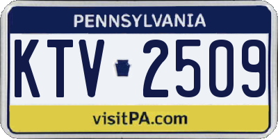 PA license plate KTV2509
