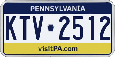 PA license plate KTV2512