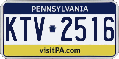 PA license plate KTV2516