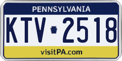 PA license plate KTV2518