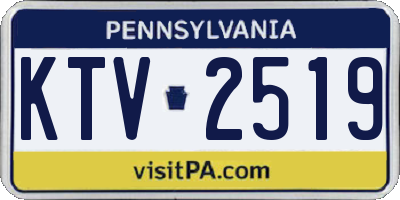 PA license plate KTV2519
