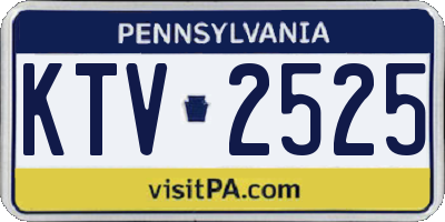 PA license plate KTV2525