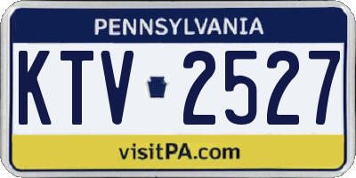 PA license plate KTV2527