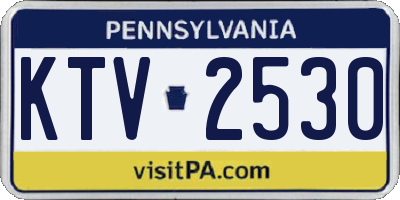PA license plate KTV2530