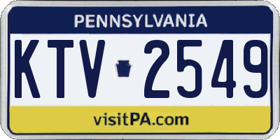 PA license plate KTV2549