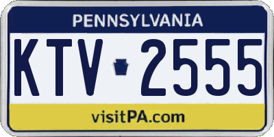 PA license plate KTV2555