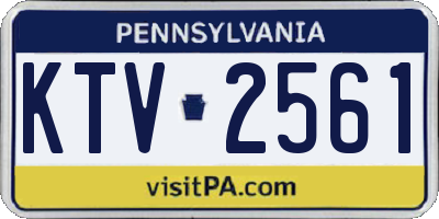 PA license plate KTV2561