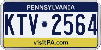 PA license plate KTV2564