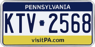 PA license plate KTV2568