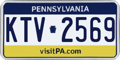 PA license plate KTV2569