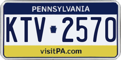 PA license plate KTV2570