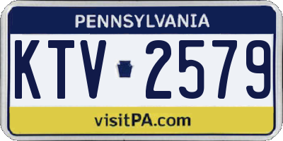 PA license plate KTV2579