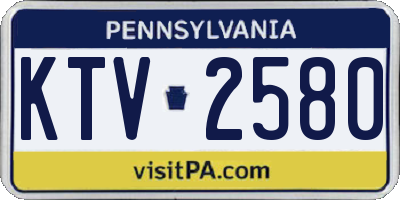 PA license plate KTV2580