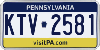 PA license plate KTV2581
