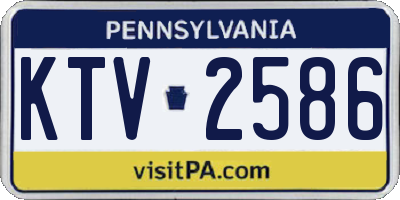 PA license plate KTV2586