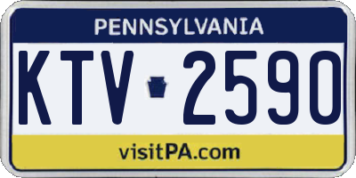 PA license plate KTV2590