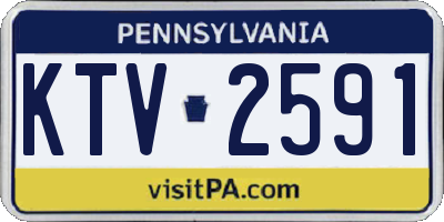 PA license plate KTV2591