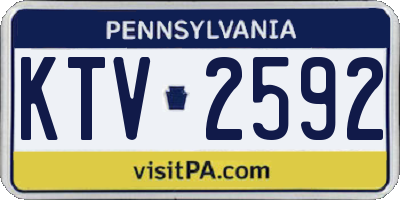 PA license plate KTV2592
