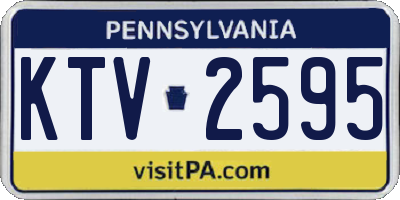PA license plate KTV2595