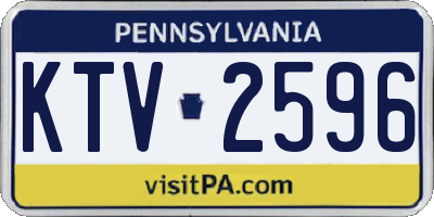 PA license plate KTV2596