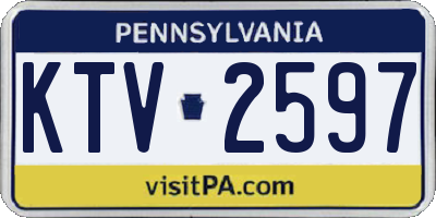PA license plate KTV2597