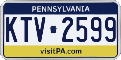 PA license plate KTV2599