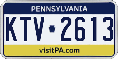 PA license plate KTV2613