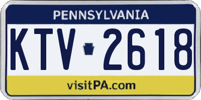 PA license plate KTV2618