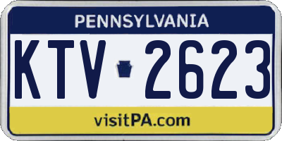 PA license plate KTV2623
