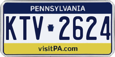 PA license plate KTV2624