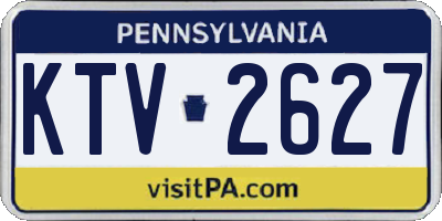 PA license plate KTV2627