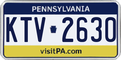 PA license plate KTV2630