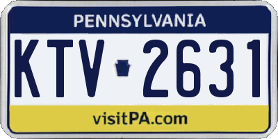 PA license plate KTV2631