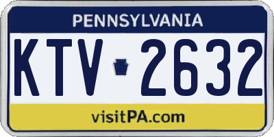 PA license plate KTV2632