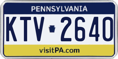 PA license plate KTV2640