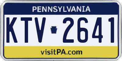 PA license plate KTV2641