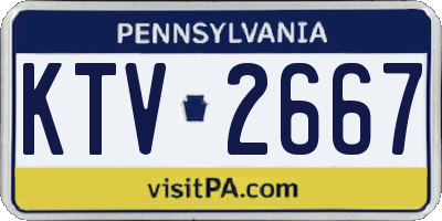 PA license plate KTV2667