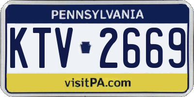 PA license plate KTV2669