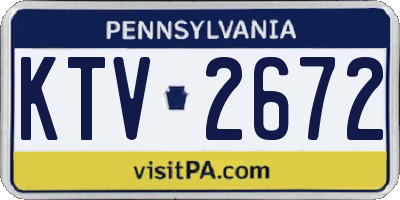 PA license plate KTV2672