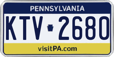 PA license plate KTV2680